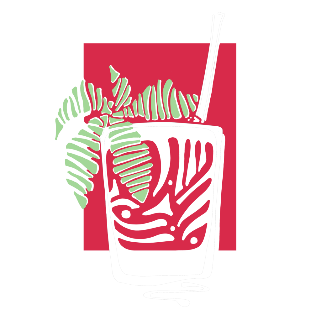 Blackberry Tango Cocktail Drawing